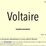 Voltaire, actualité internationale, n°27