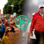 En Écosse, Donald Trump joue au golf (sous la pluie) pendant de nouvelles manifestations à Édimbourg